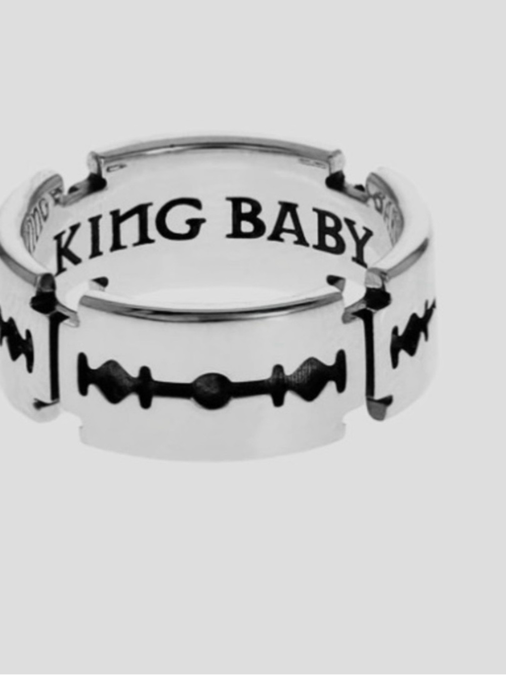 King Baby Silver Razor Blade Ring 6
